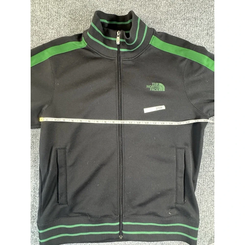 The North Face X2 Series Men's M Black Green Full Zip Track Jacket Striped